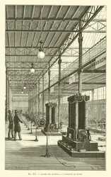 Maschinenhalle auf der Münchner Ausstellung